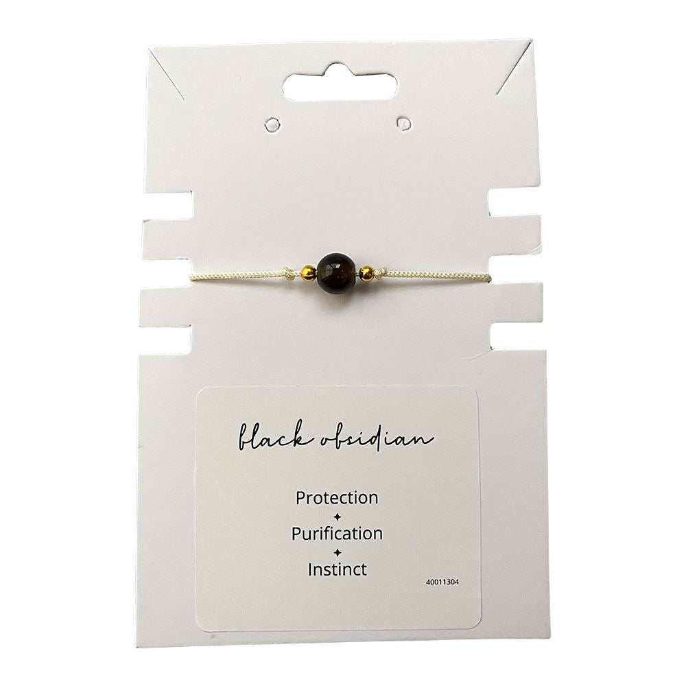 Intention bracelets single bead with retail stand