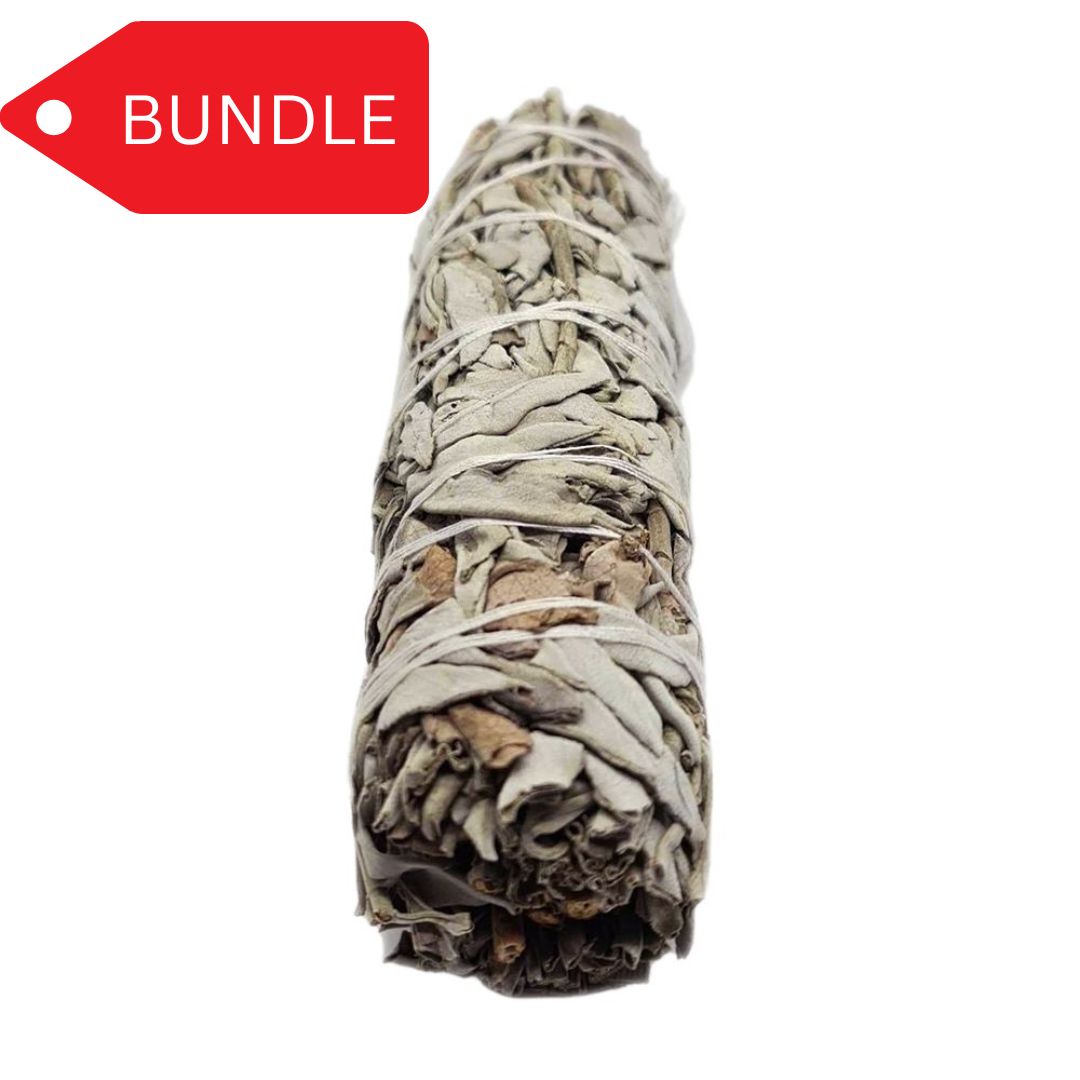 White sage 6" smudge stick bundle - 100 units