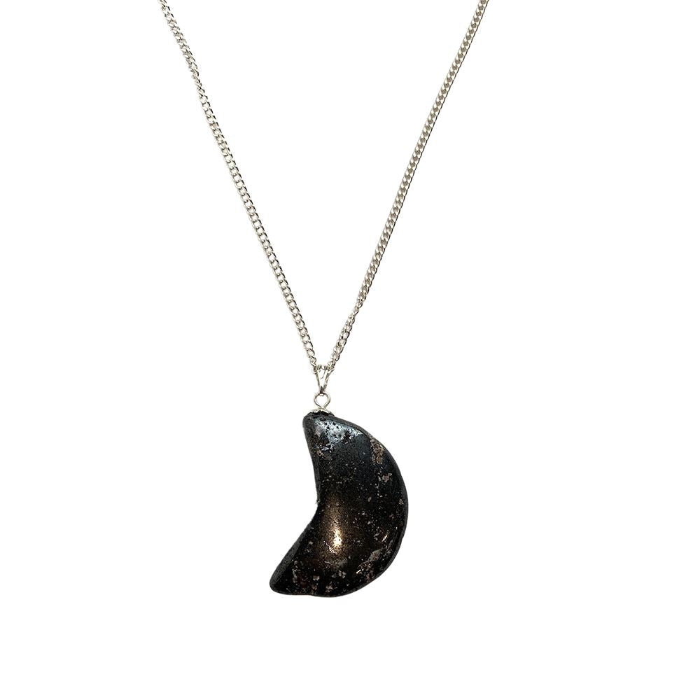 Hematite Crescent Moon Pendant - Case of 3