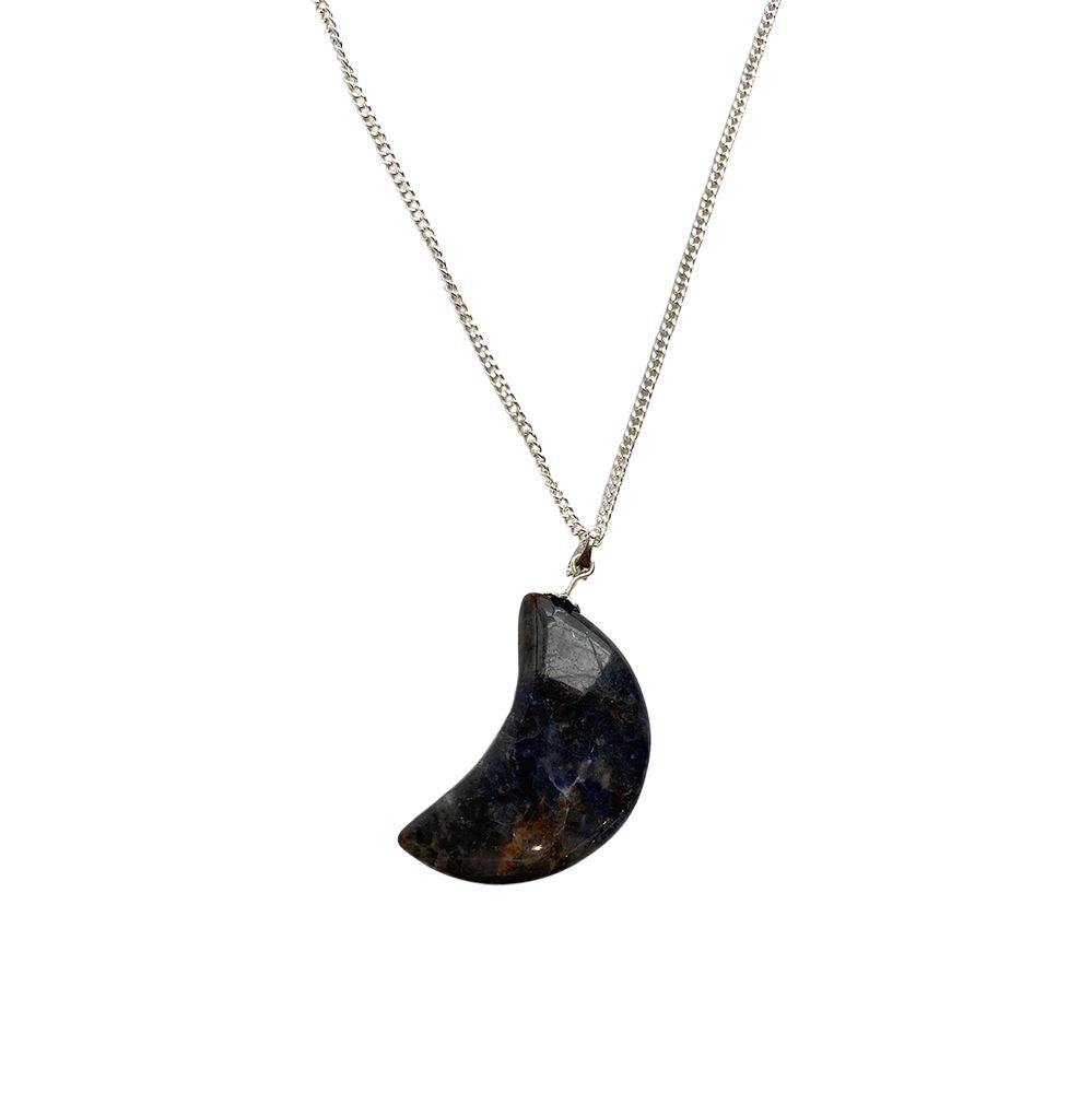Sodalite Crescent Moon Pendant - Case of 3