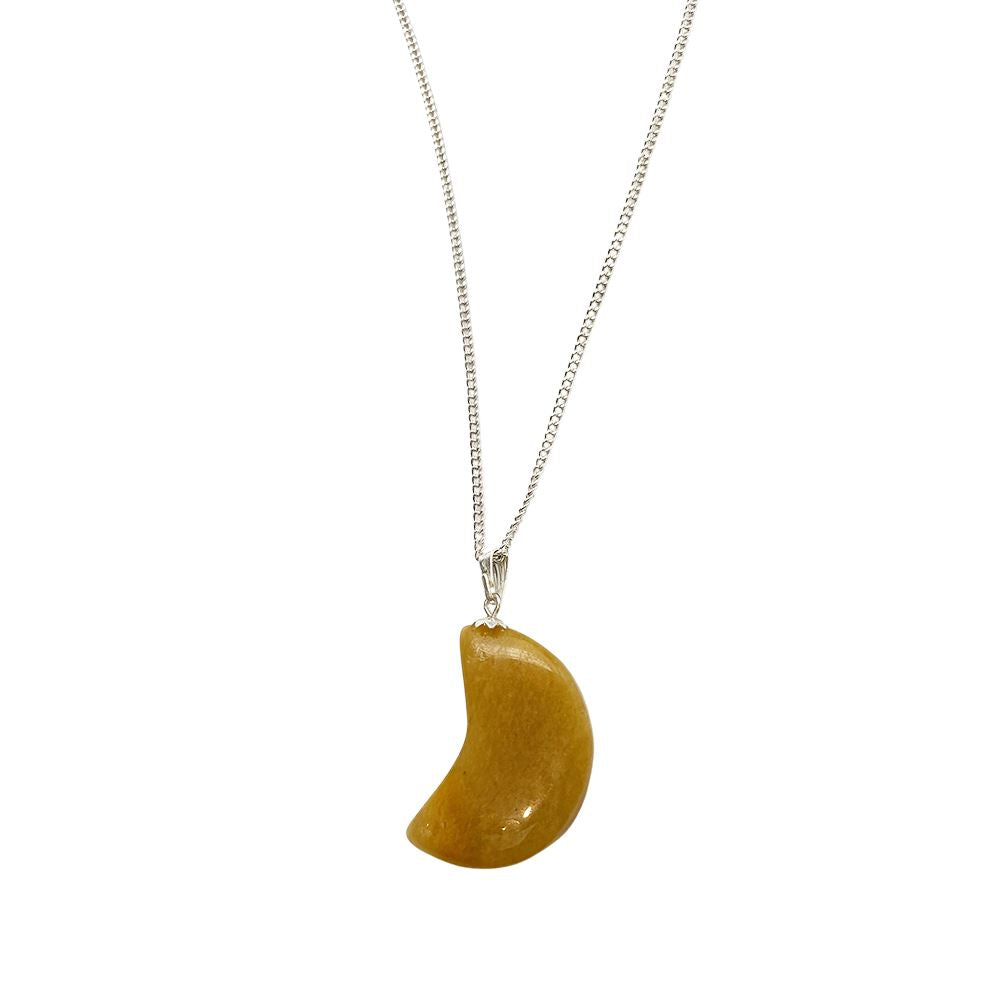 Yellow Aventurine Crescent Moon Pendant - Case of 3