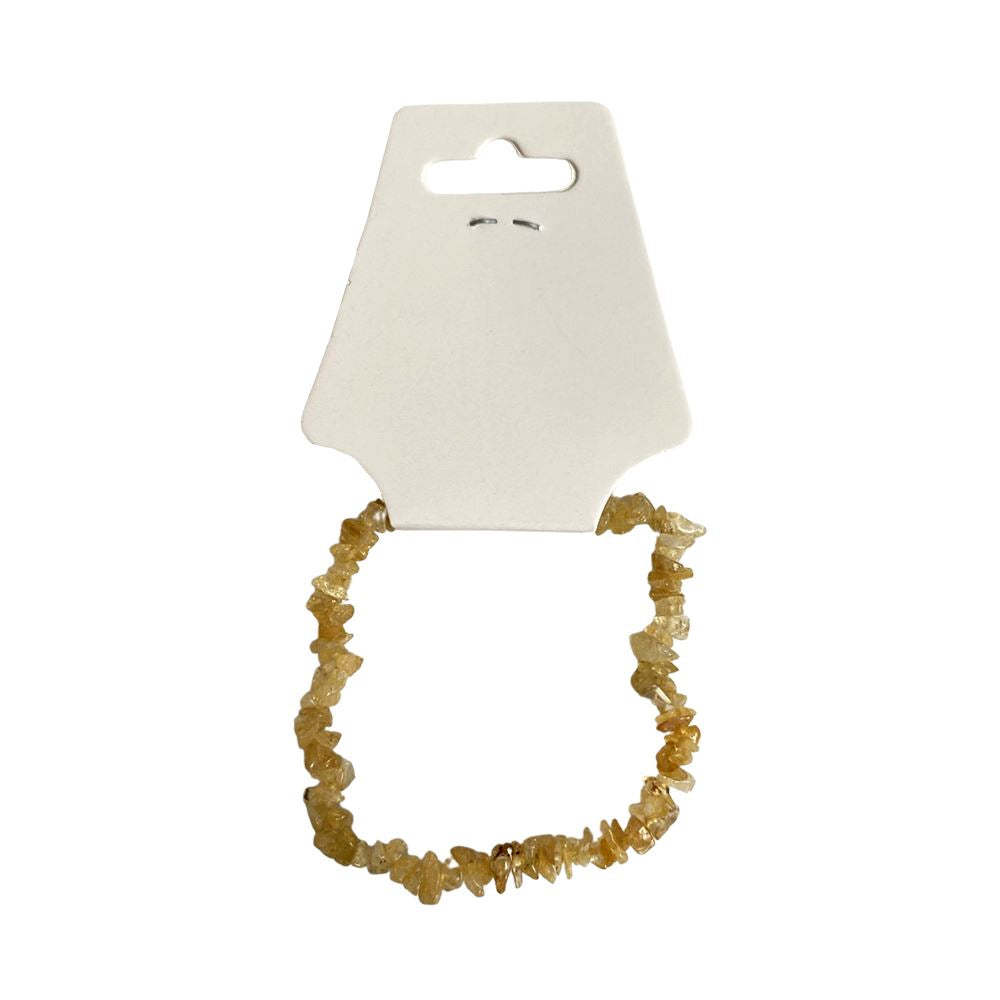 Citrine Gemstone Chip Bracelet - Case of 5