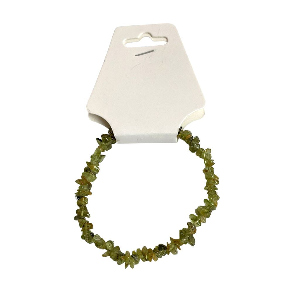 Peridot Gemstone Chip Bracelet - Case of 5