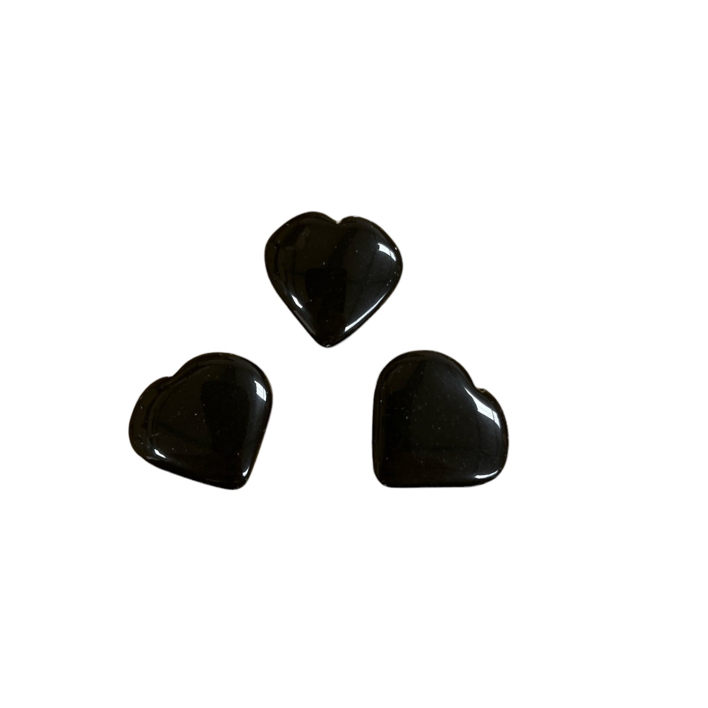 Black Obsidian Small Crystal Heart, 2-3cm - Case of 3