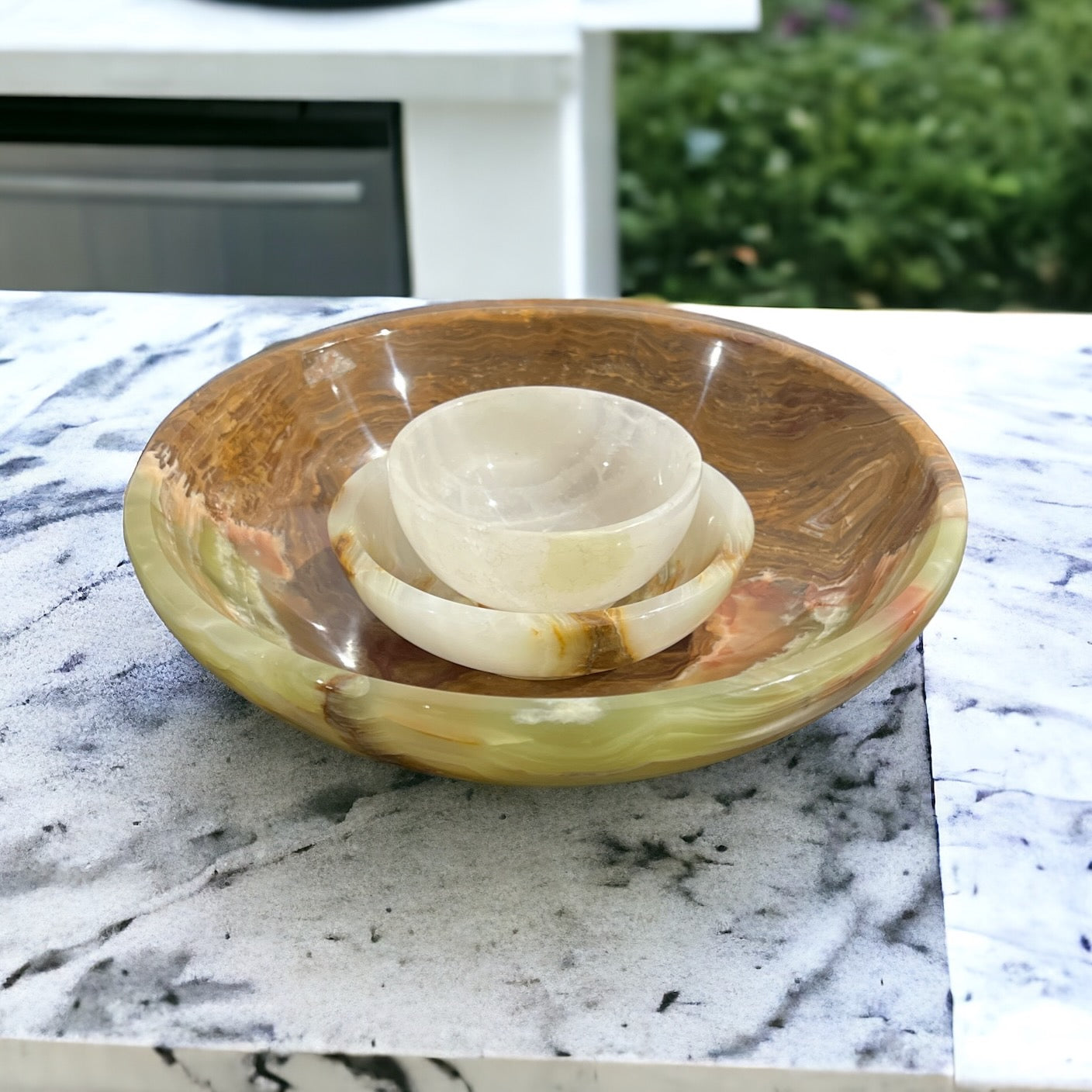 Onyx Marble Bowl 20 cm