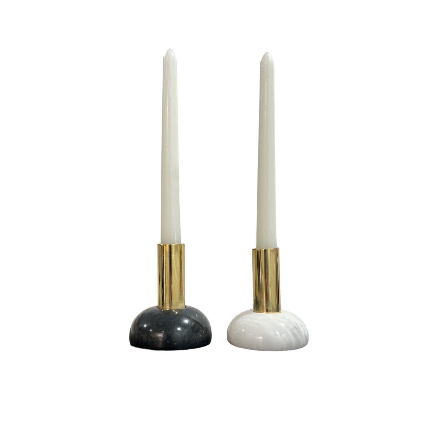 Half Moon Marble Candle Stand - Ziarat White