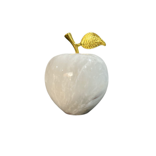 White Marble Apple Decorative Paperweight (7.5cm)