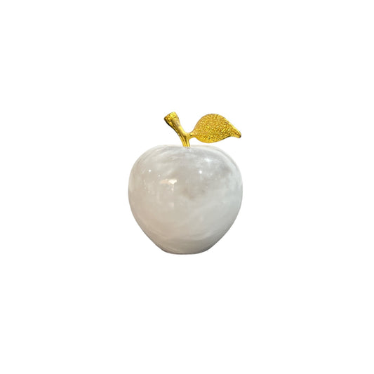 White Marble Apple Decorative Paperweight (5cm)