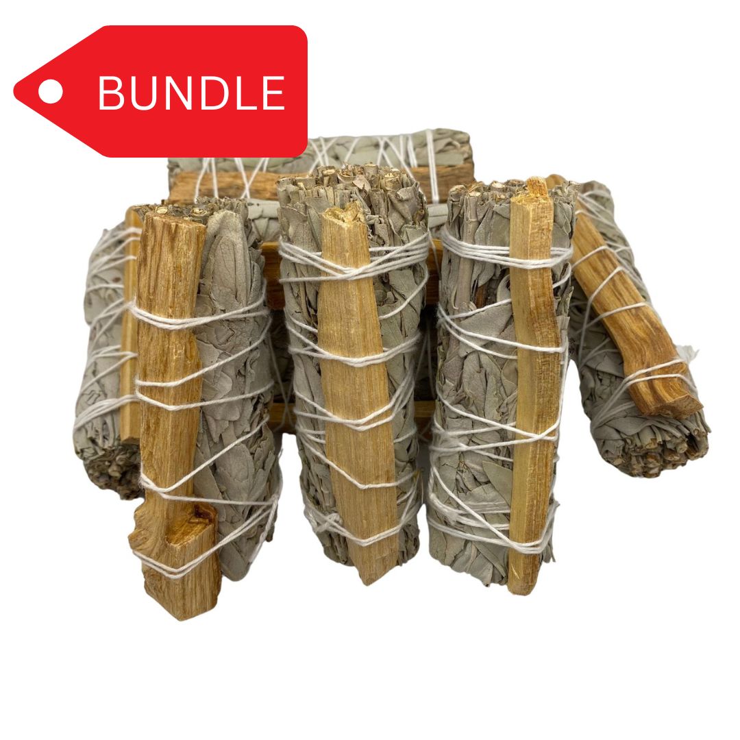 Palo santo and white sage 4" smudge stick bundle