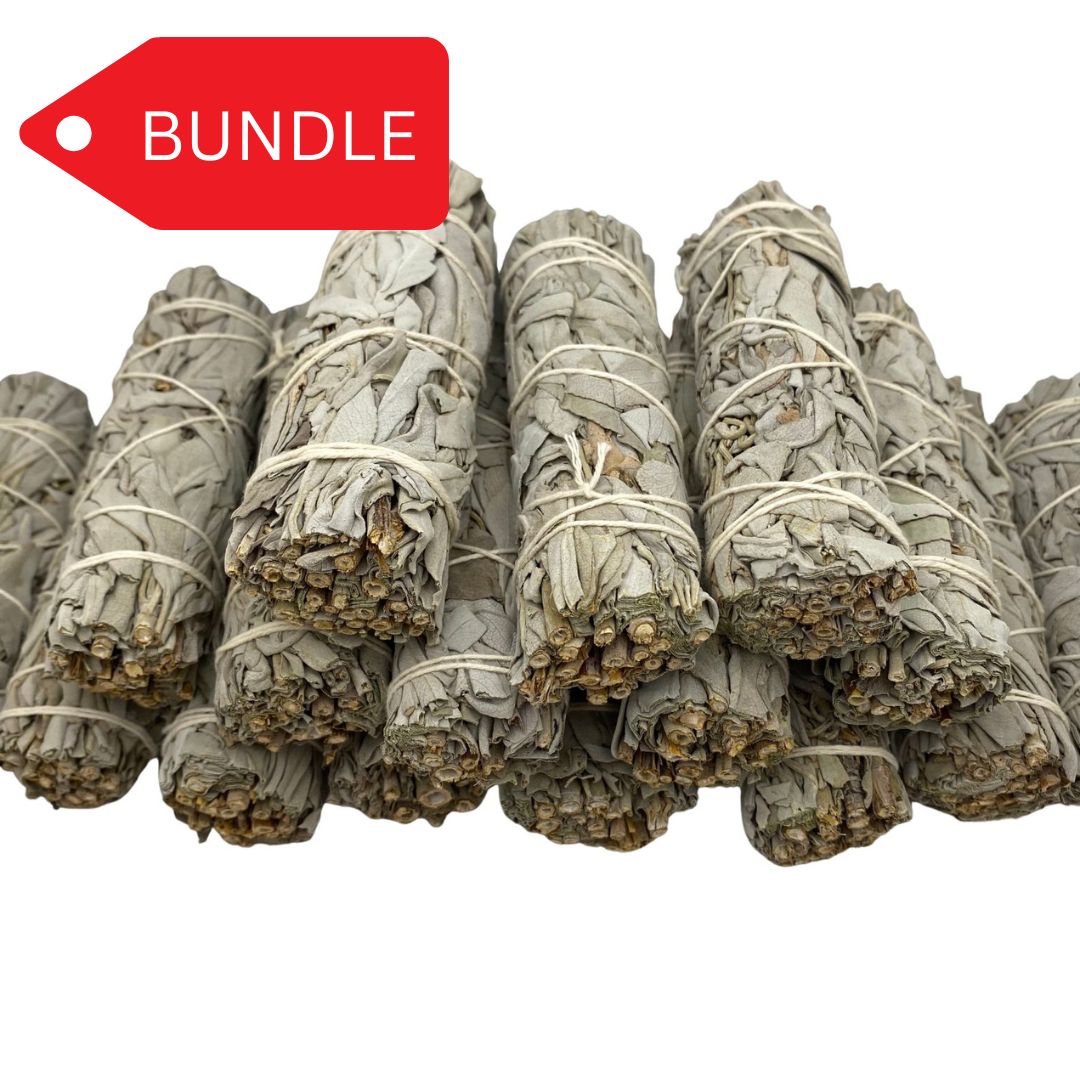 White sage 4" smudge stick bundle