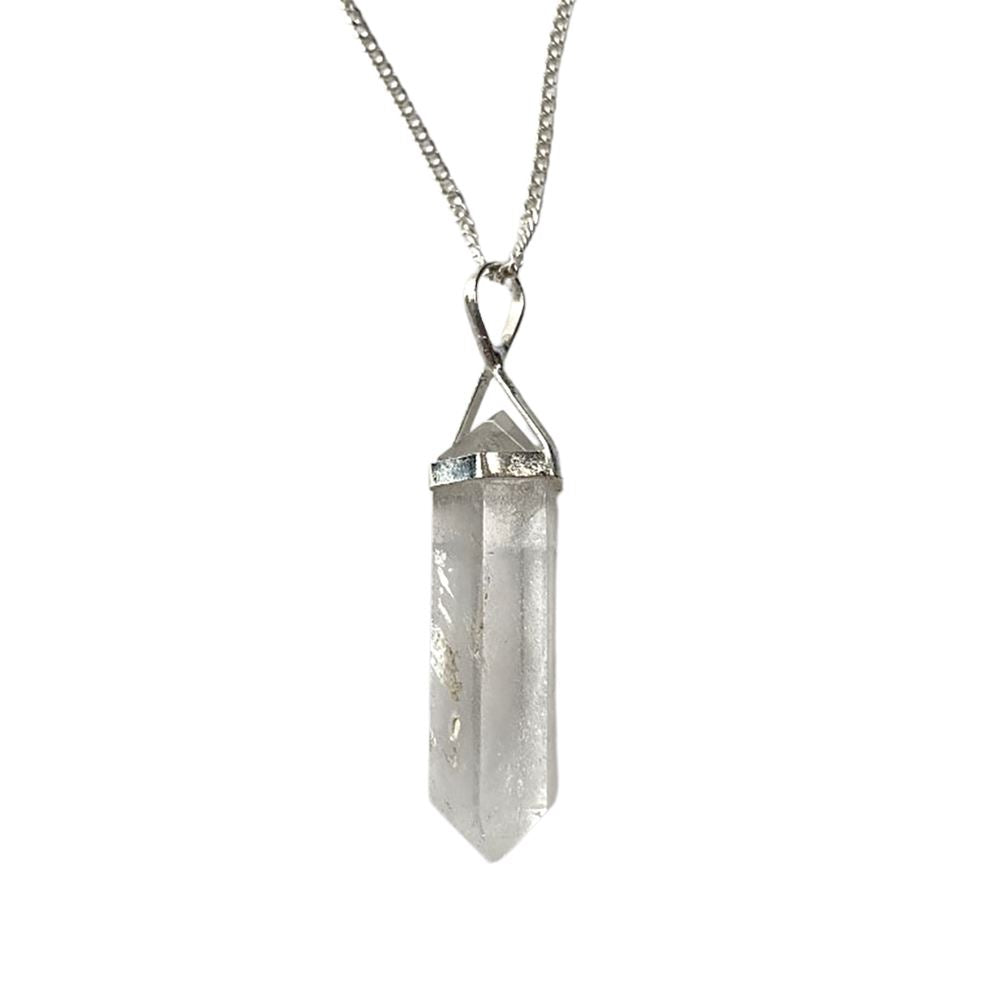 Clear Quartz Double Point Pencil Pendant 25-30mm - Case of 3