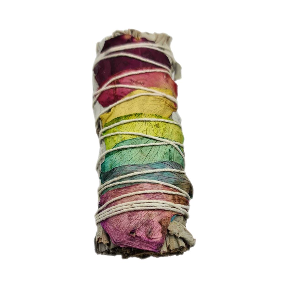 7 Chakra 4" Sage Smudge Stick - Case of 3