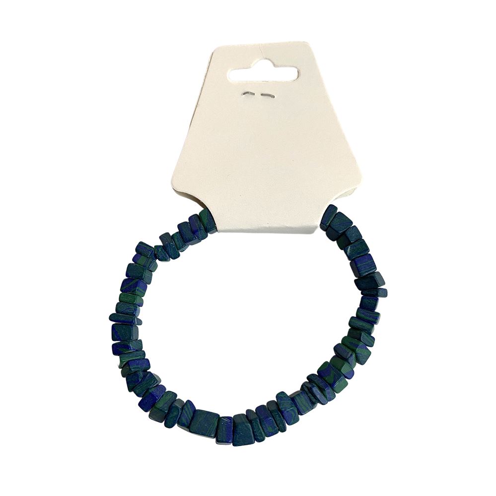 Azurite Gemstone Chip Bracelet - Case of 5