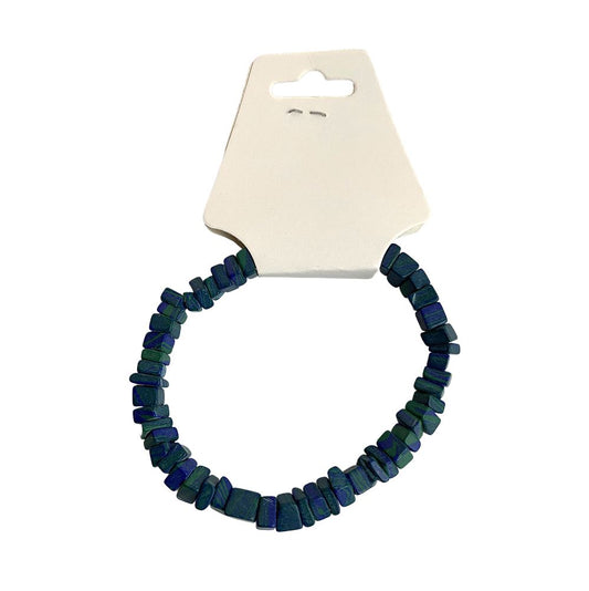 Azurite Gemstone Chip Bracelet - Case of 5