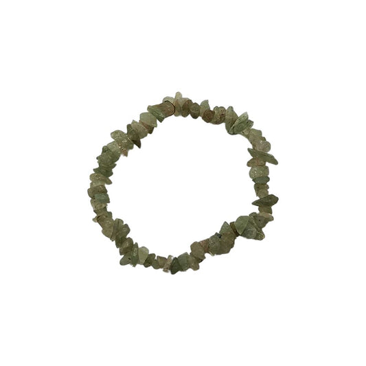 Green Aventurine Gemstone Chip Bracelet - Case of 5