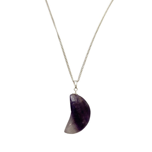 Amethyst Crescent Moon Pendant  - Case of 3