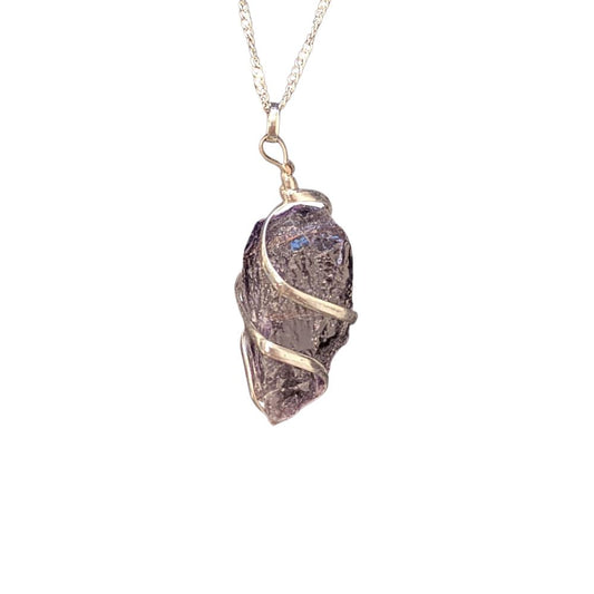 Amethyst Rough Cut Crystal Pendant - Case of 3