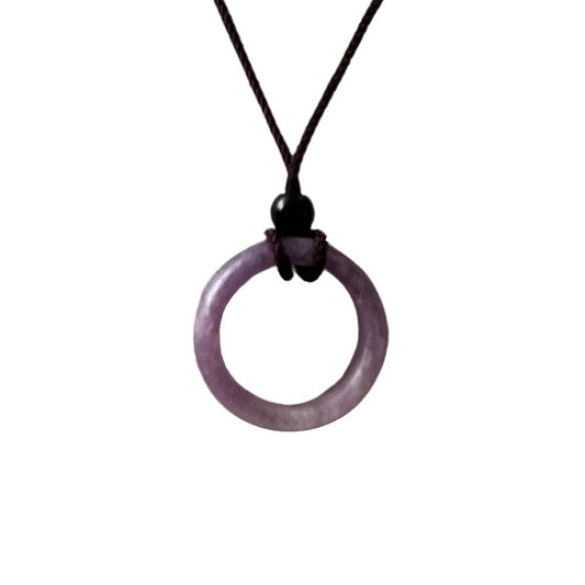 Amethyst Circular Crystal Pendant 3cm - Case of 3