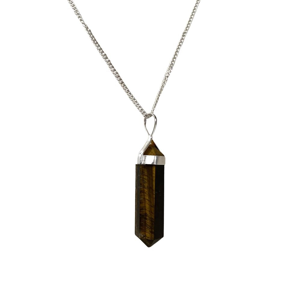 Tiger's Eye Double Point Pencil Pendant 25-30mm - Case of 3