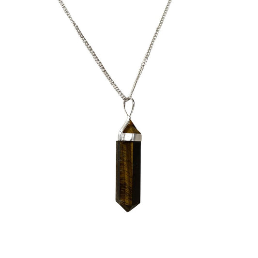 Tiger's Eye Double Point Pencil Pendant 25-30mm - Case of 3