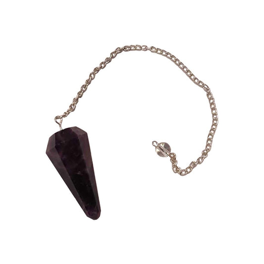 Amethyst Pendulum with Chain - Case of 3