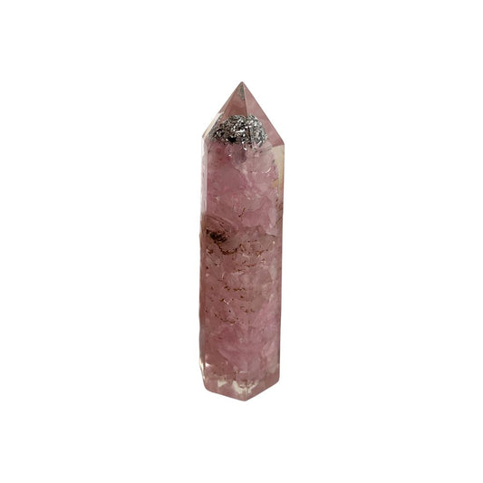 Rose Quartz Orgonite Obelisk Tower 8cm - Case of 2