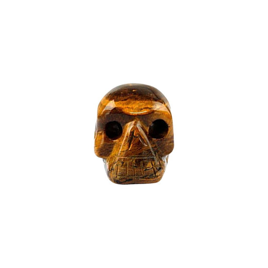 Tiger's Eye Skull Head 2cm - Case of 3