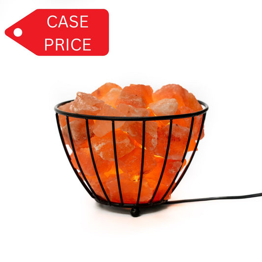 Metal basket bowl 2 with chunks (pink) Case of 4