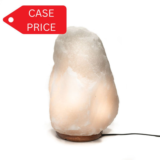 Natural salt lamp 8-10kg (white) - Case of 2