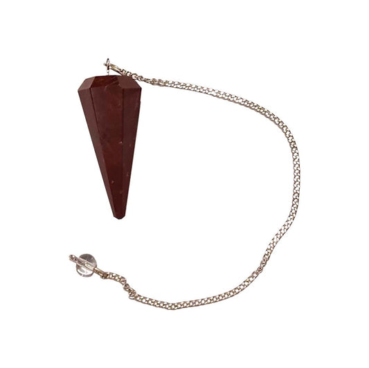 Red Jasper Pendulum with Chain - Case of 3
