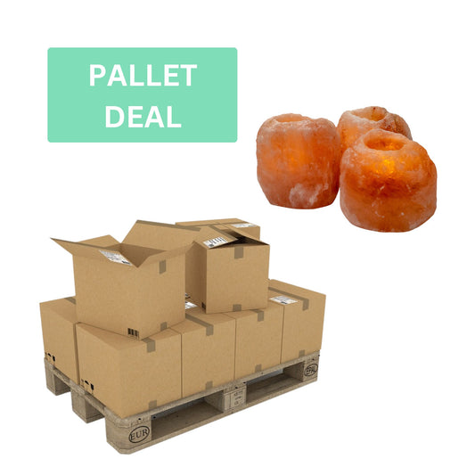 Natural Salt Candle Holder (Branded) - PALLET DEAL (400 units)