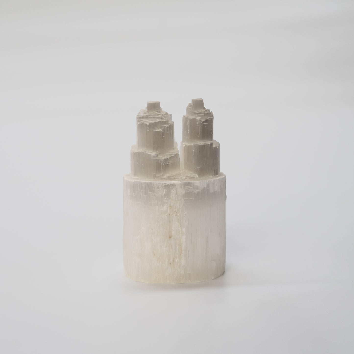 Selenite twin towers lamp 15 cm