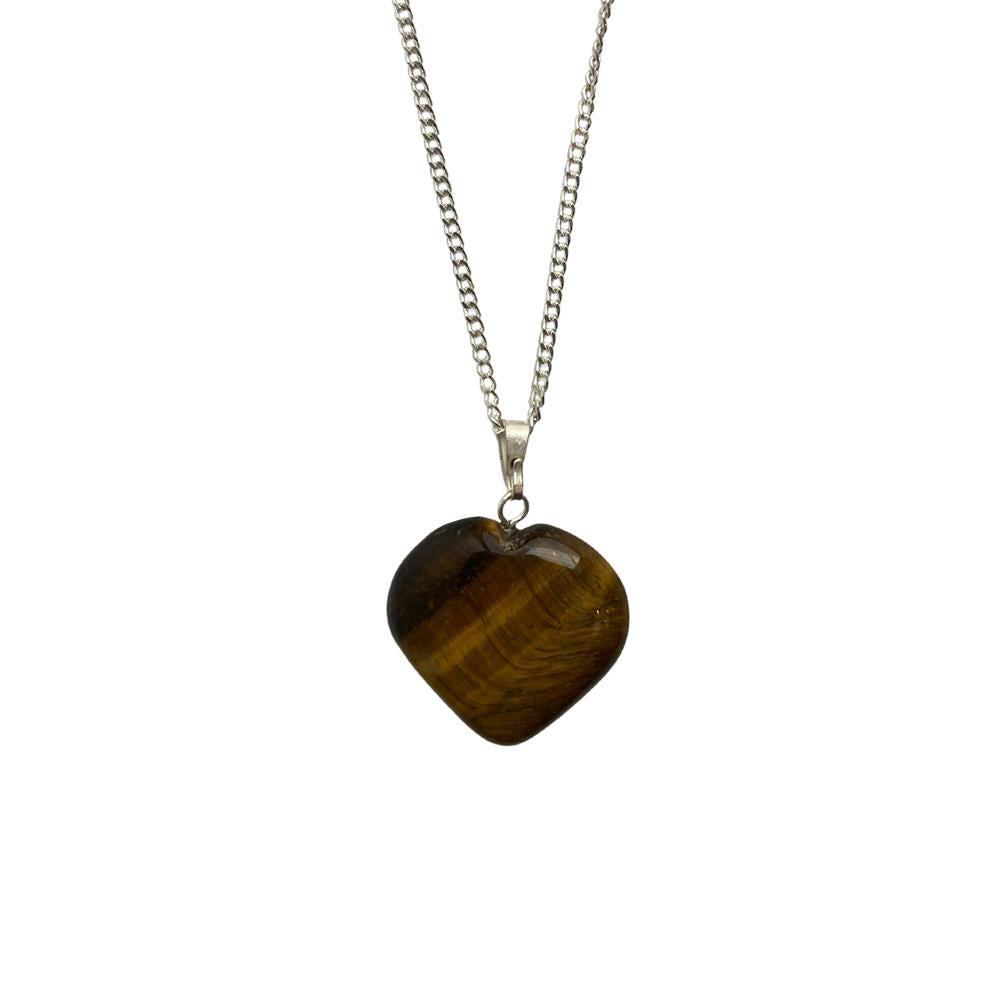 Tiger's Eye Crystal Heart Pendant 3cm - Case of 3