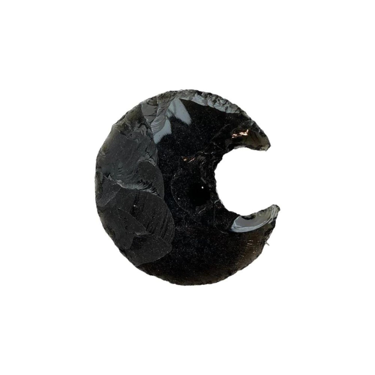 Black obsidian crystal moon 3x2cm