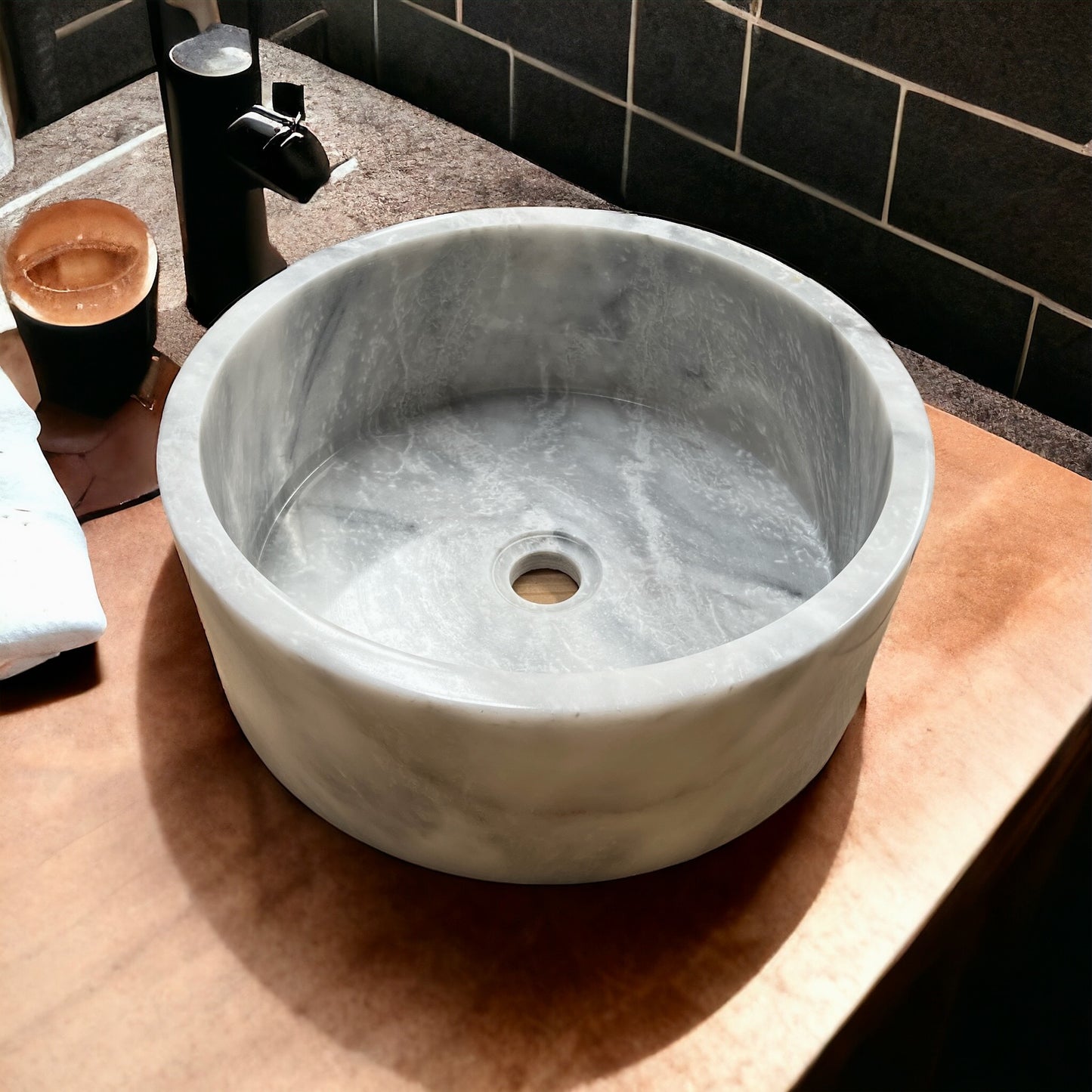 White Marble Bathroom Wash Basin