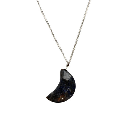 Sodalite Crescent Moon Pendant - Case of 3