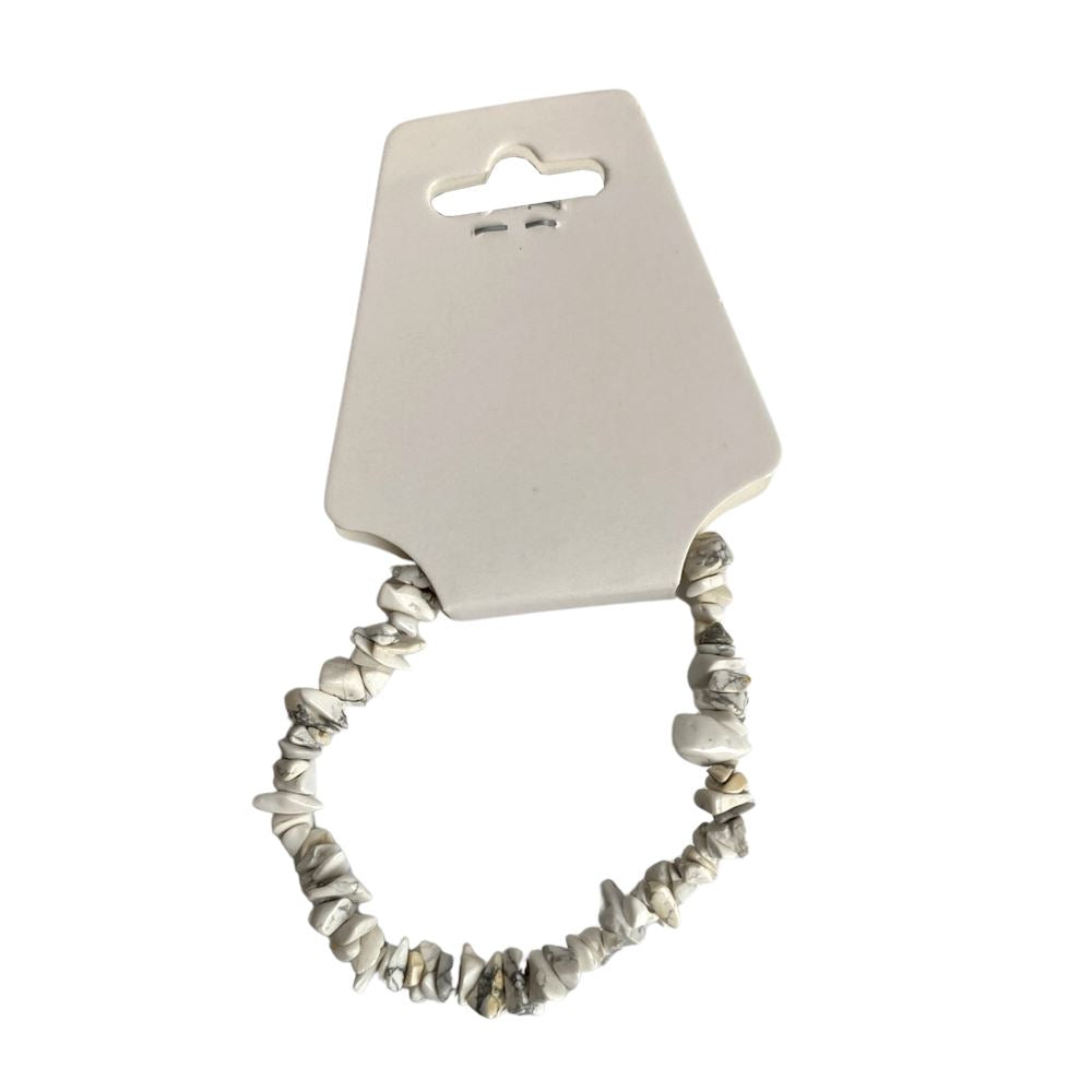 Howlite Gemstone Chip Bracelet - Case of 5