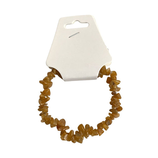 Yellow Jade Gemstone Chip Bracelet - Case of 5