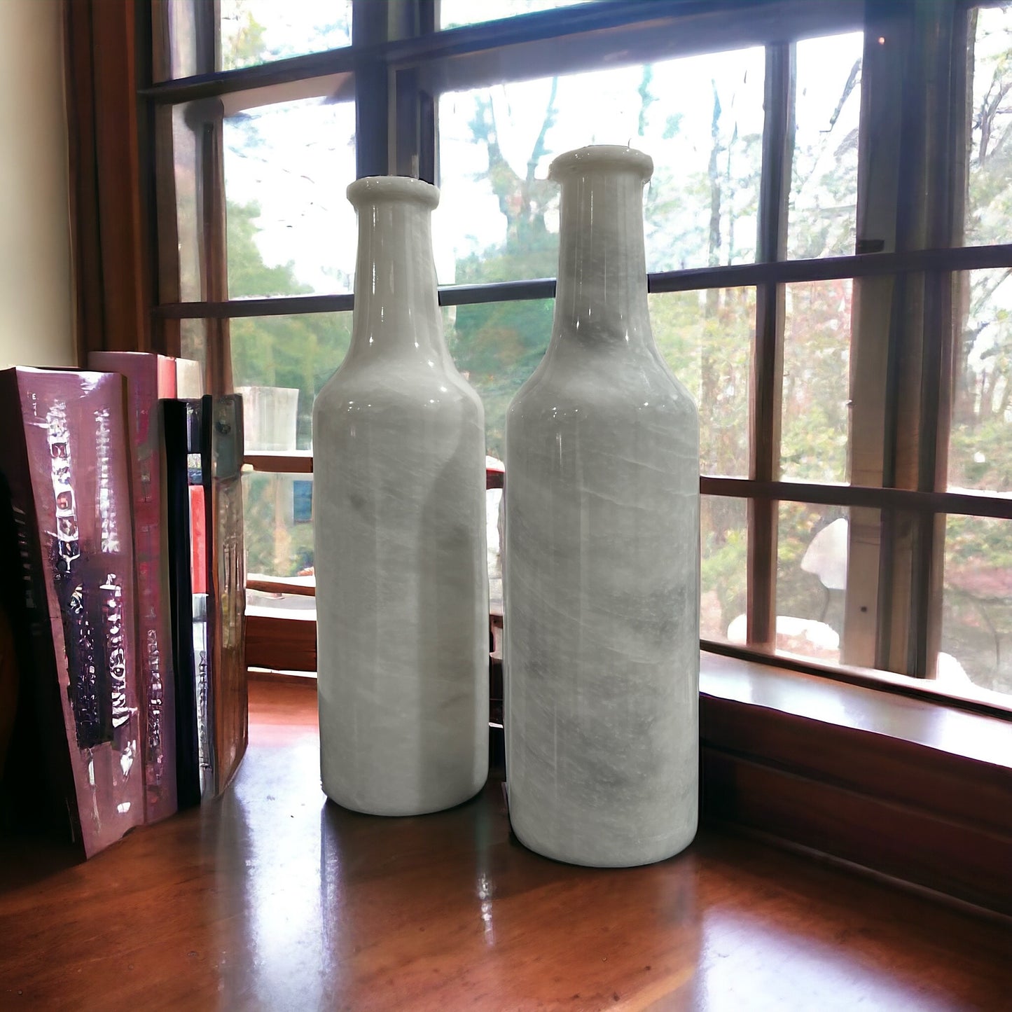 White Marble Decorative Bottle