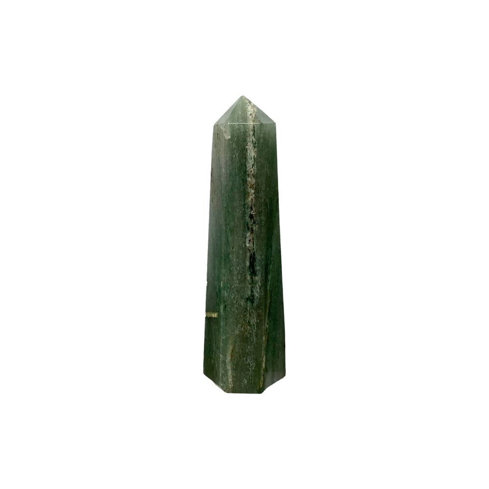 Small obelisk tower green aventurine crystal, 7cm