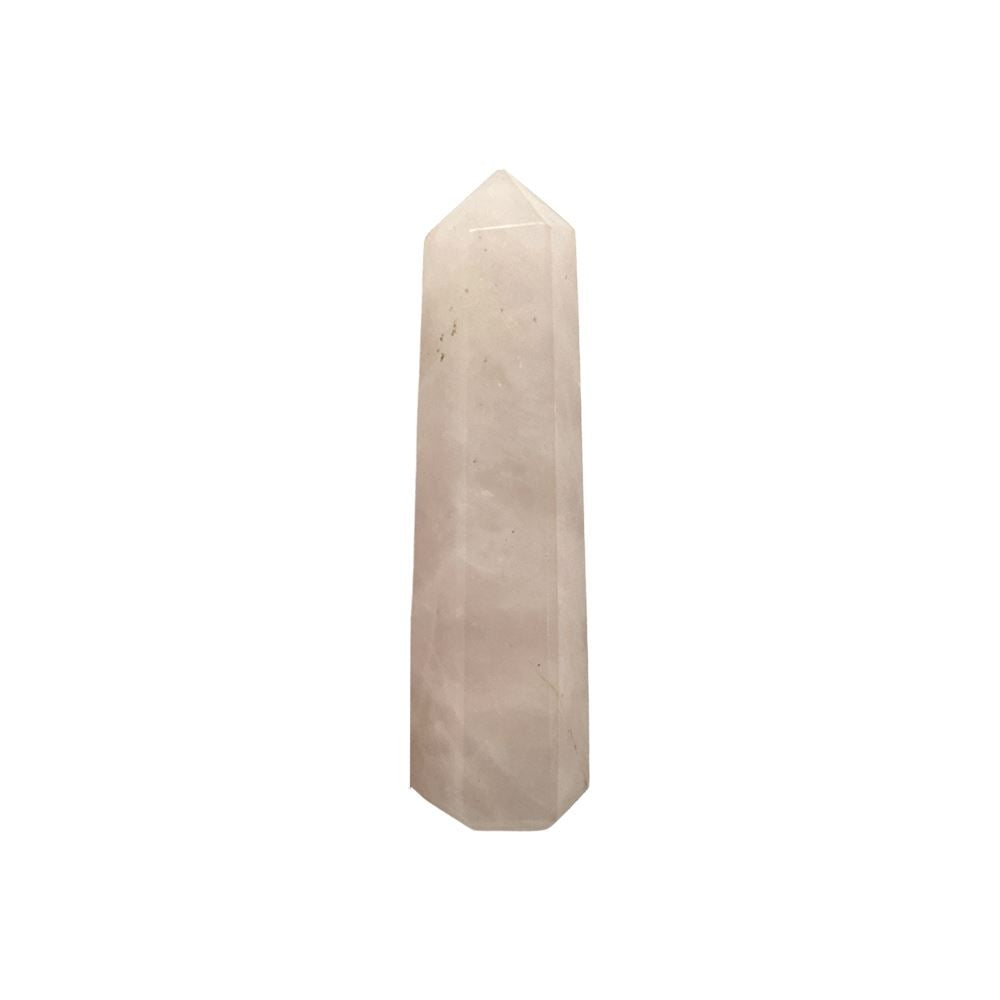 Small obelisk tower rose quartz crystal, 7cm