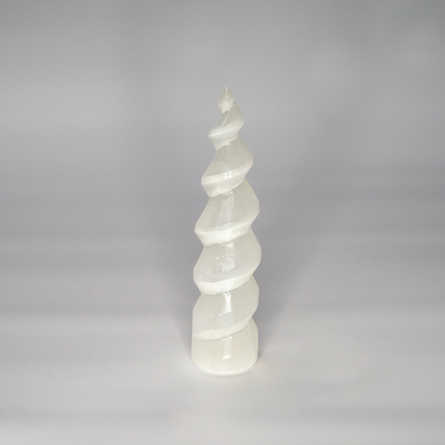 Selenite Spiral Unicorn Horn - Case of 5