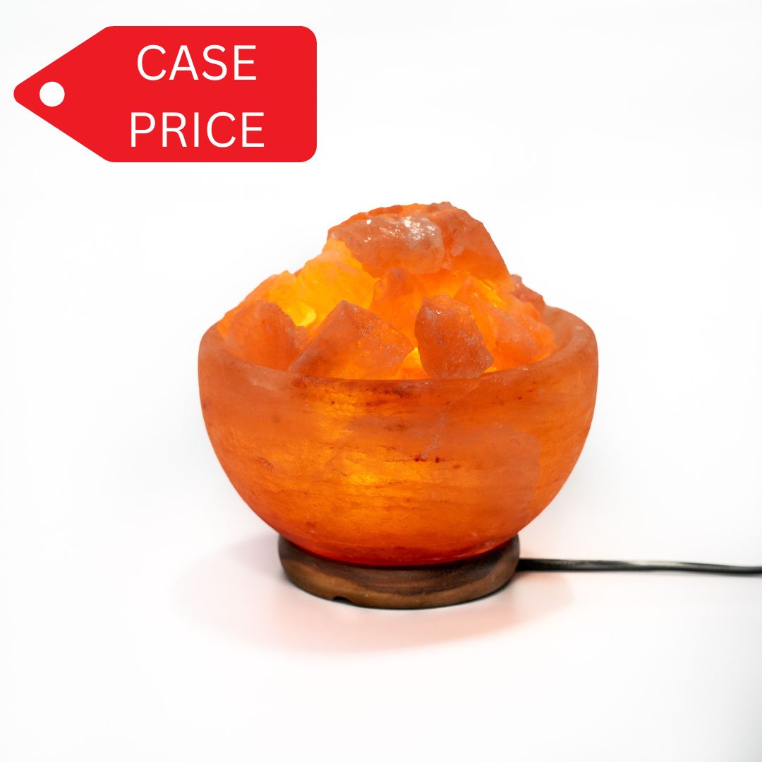 Bowl salt lamp (pink) - Case of 4