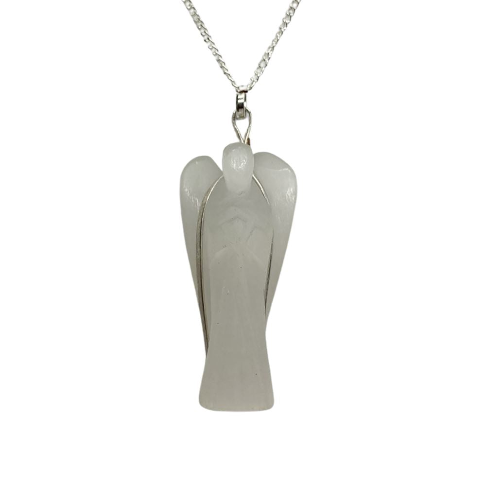 Selenite Crystal Angel Pendant 3-4cm - Case of 3