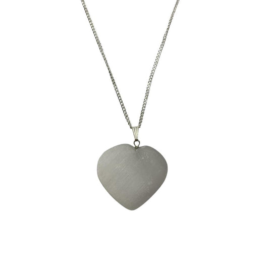 Selenite Crystal Heart Pendant 3cm - Case of 3