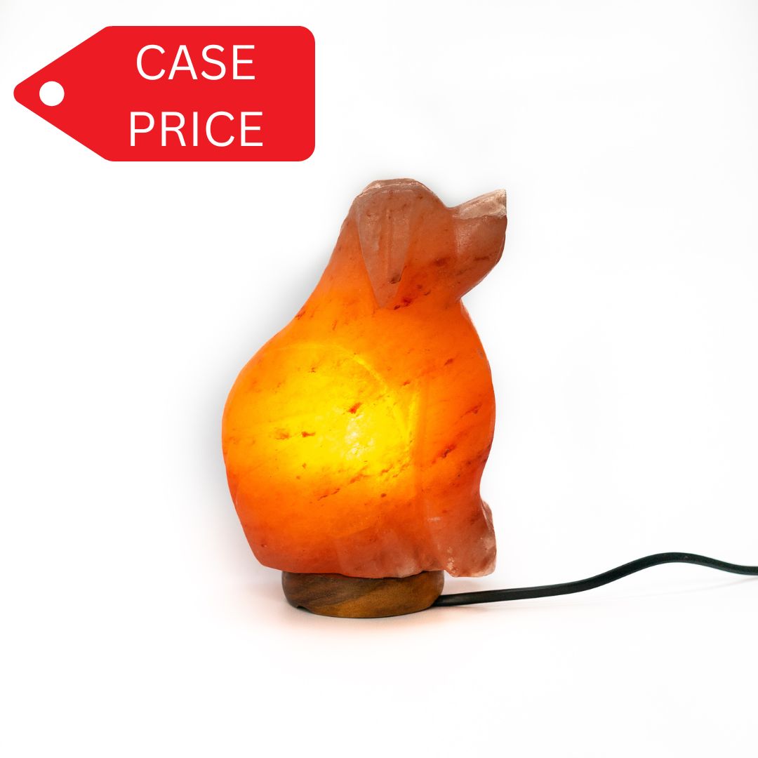 Dog salt lamp (pink) - Case of 4