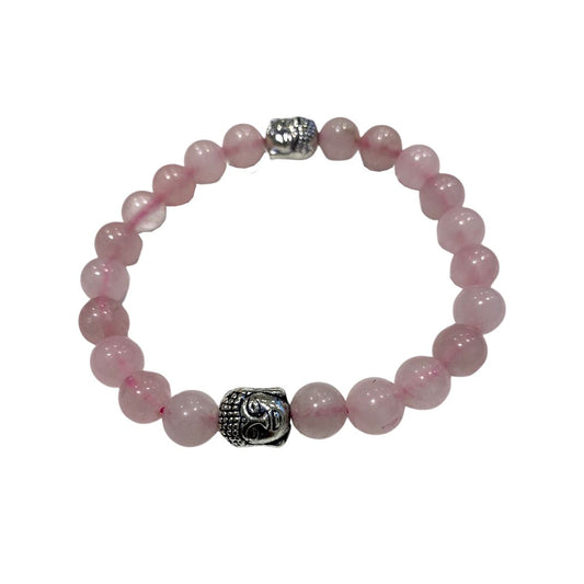 Rose Quartz Buddha Bracelet - Case of 3