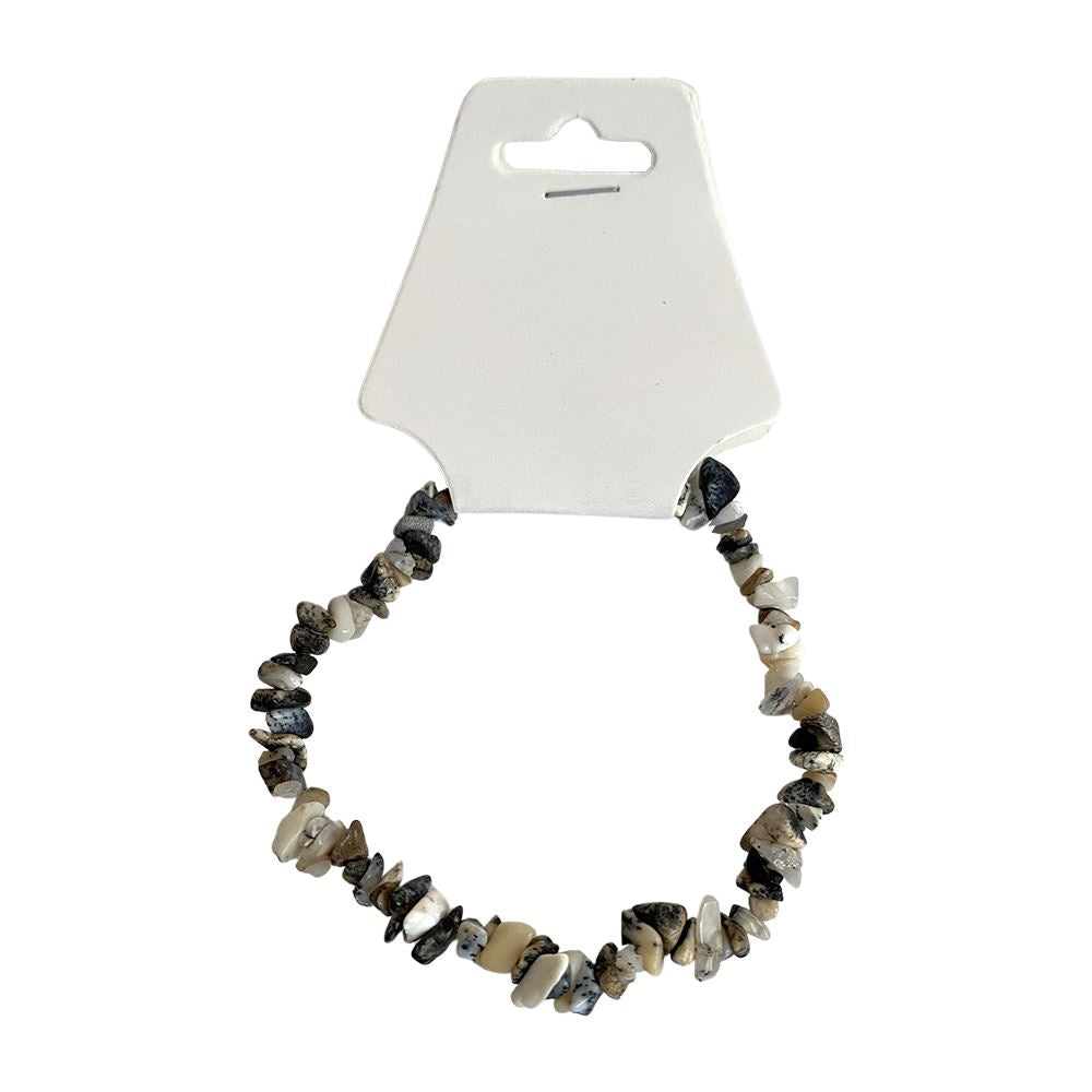 Dendritic Opal Gemstone Chip Bracelet - Case of 5