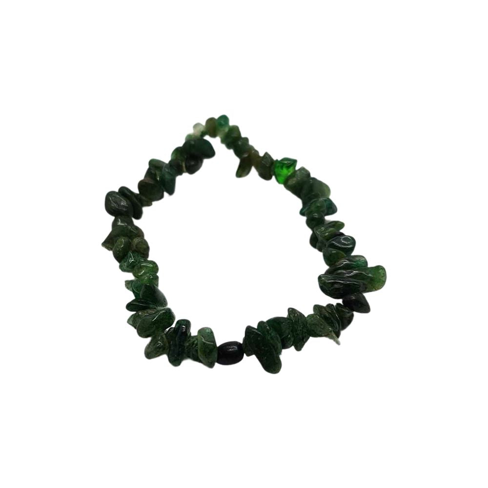 Green Jade Gemstone Chip Bracelet - Case of 5