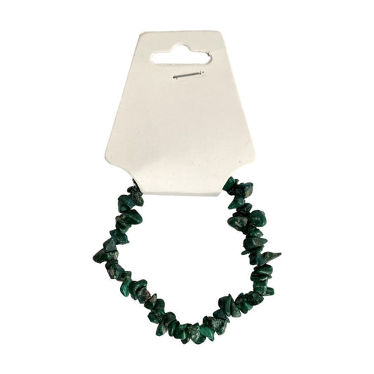 Malachite Gemstone Chip Bracelet - Case of 5